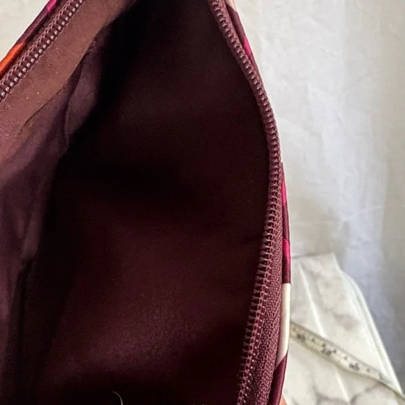 EUC Coach Burgundy and Orange Patterned Wristlet - Picture 5 of 7